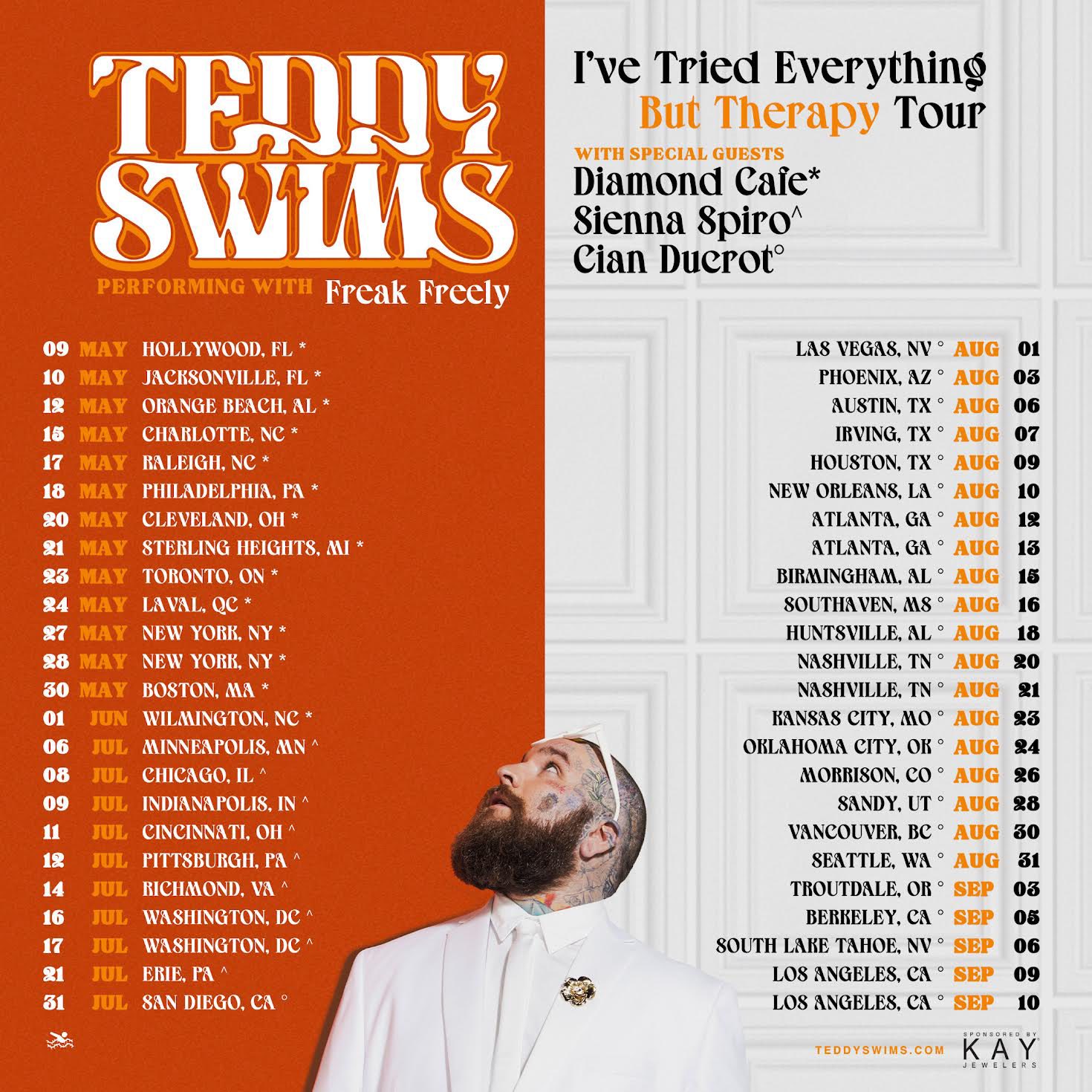 Teddy Swims I've Tried Everything But Therapy Tour Poster 2025